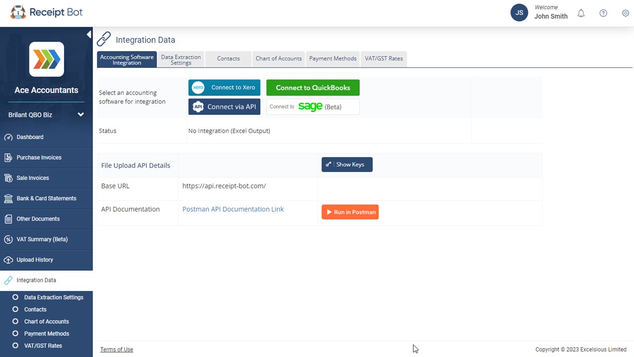 disconnected from the integrated accounting software