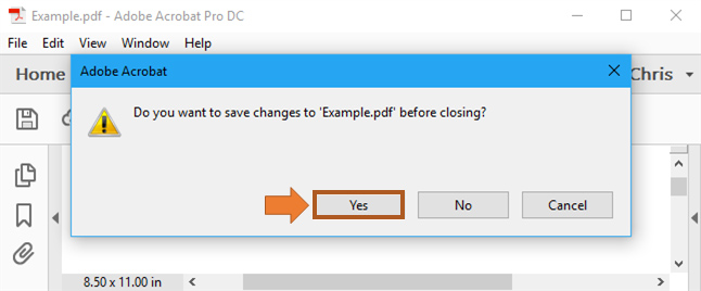 Now save the PDF file.