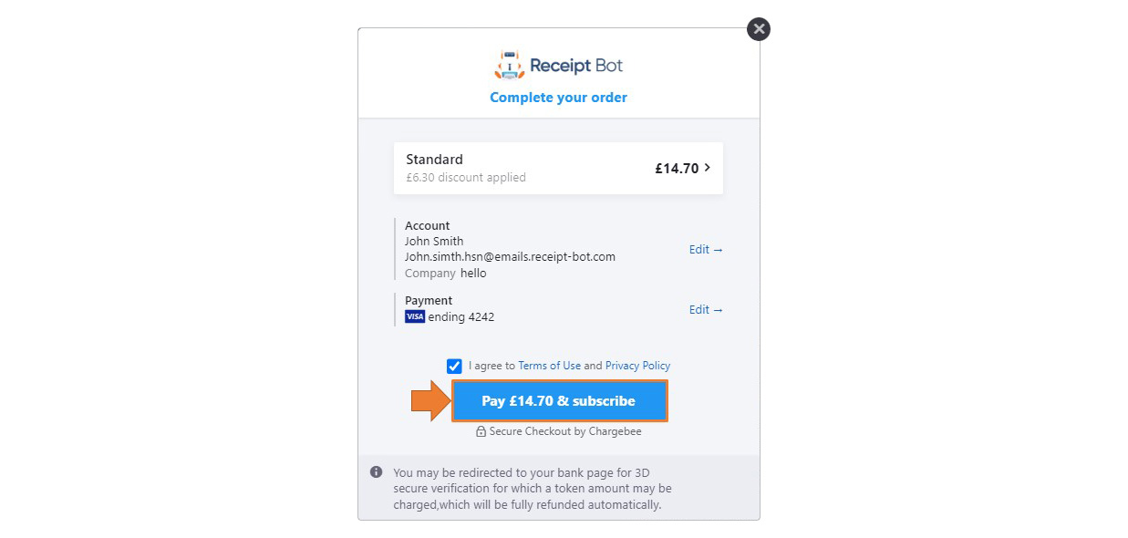 billing, receiptbot, subscribe, PayNow