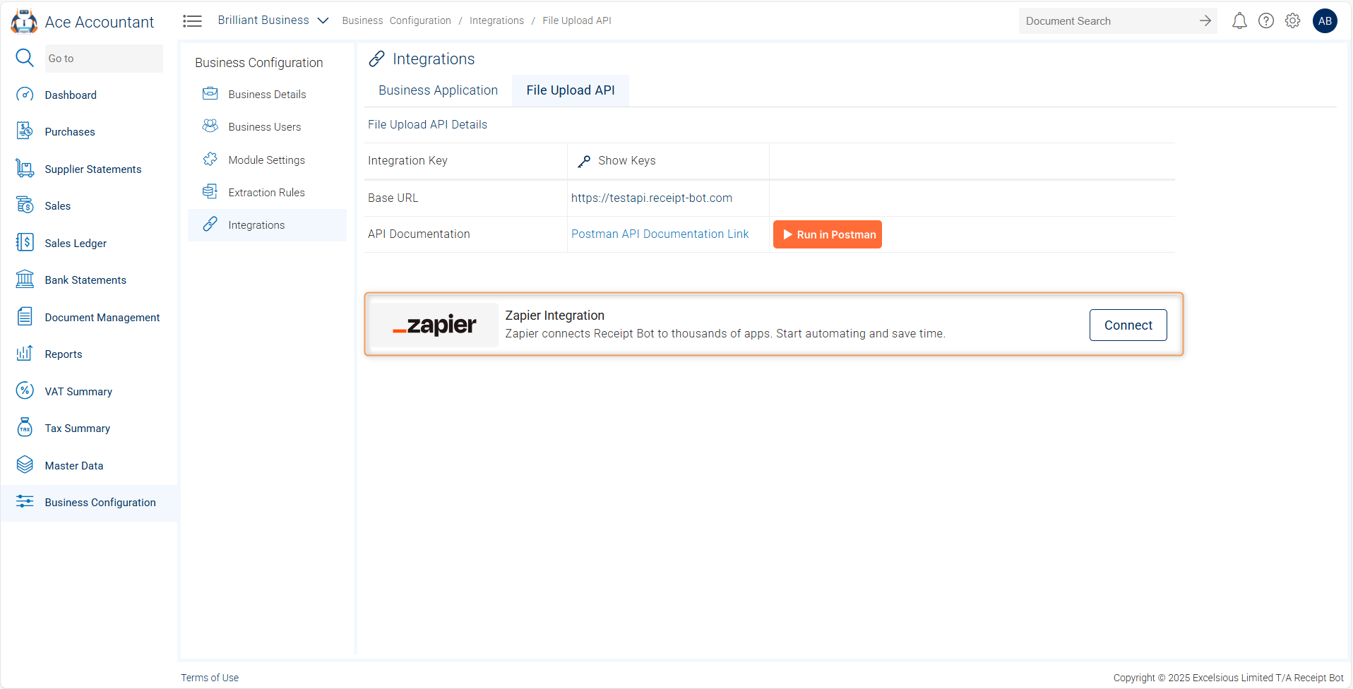 Connect to Zapier